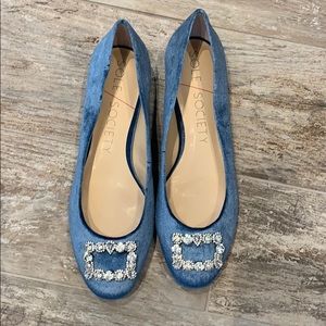 Flats blue sole society never worn size 10